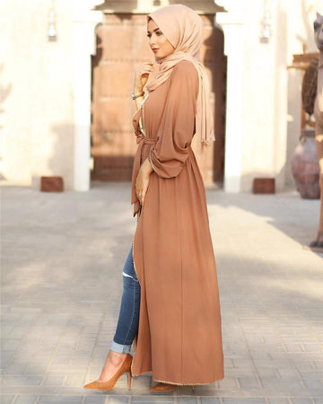 Middle Eastern Robe, Muslim Beaded Plus Size Cardigan For Women MALAYEL