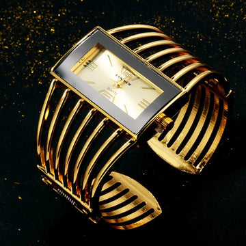 CANSNOW Women’s Rose Gold Bangle Dress Watch MALAYEL