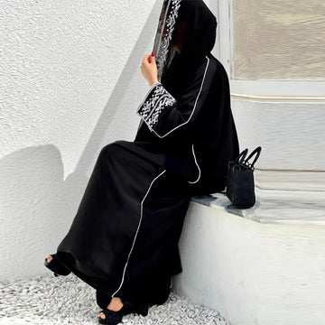 Embroidered Abaya Kimono Coat MALAYEL