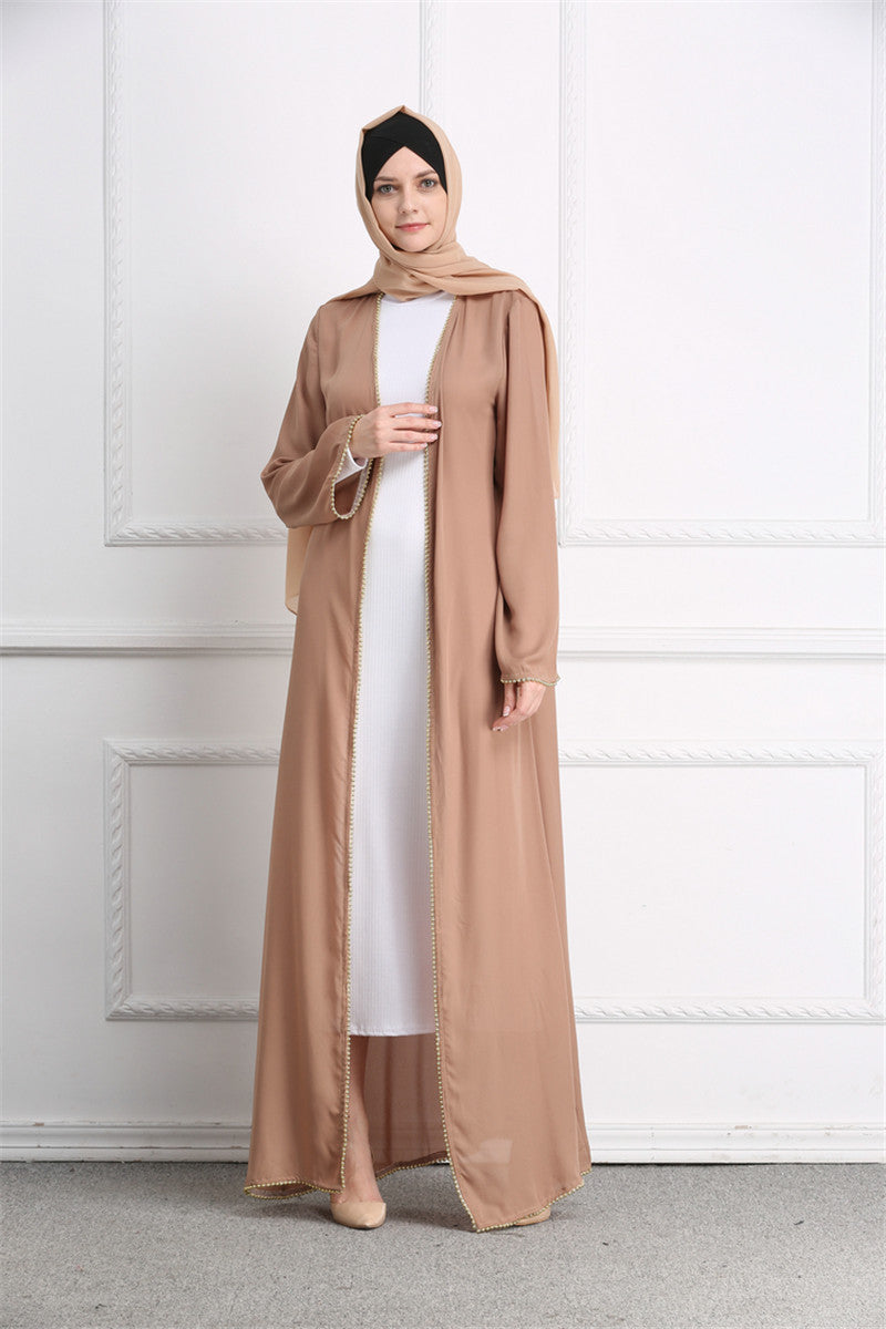 Middle Eastern Robe, Muslim Beaded Plus Size Cardigan For Women MALAYEL