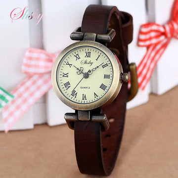 SHSBY Women’s Vintage Leather Dress Watch MALAYEL