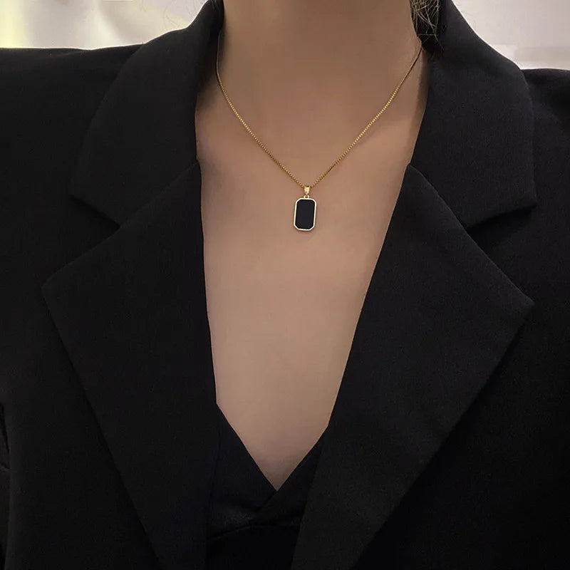 Stainless Steel Minimalist Gold Necklace MALAYEL
