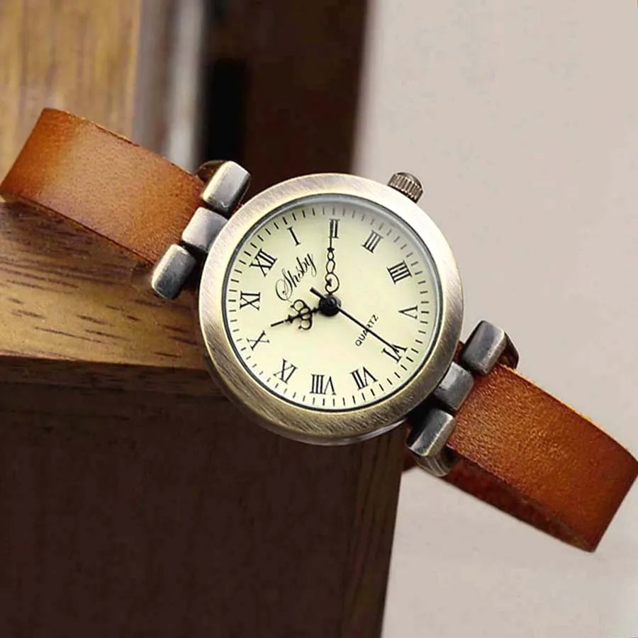 SHSBY Women’s Vintage Leather Dress Watch MALAYEL