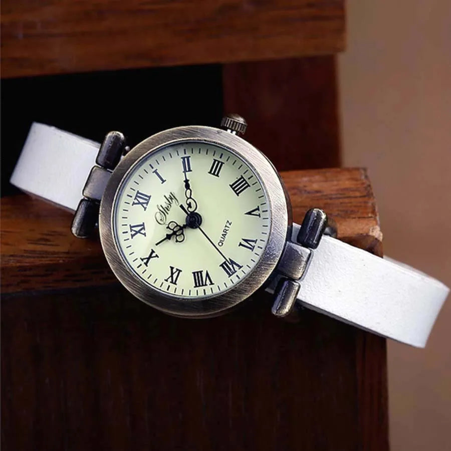 SHSBY Women’s Vintage Leather Dress Watch MALAYEL