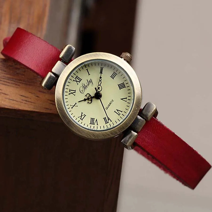 SHSBY Women’s Vintage Leather Dress Watch MALAYEL