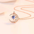 Moonstone Star Sun Moon Pendant Necklace MALAYEL