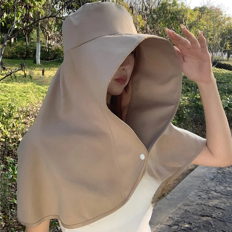 Women’s Full Face Sun Protection Hat – Outdoor Summer Sunshade & Neck Cover MALAYEL