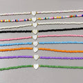 Colorful Shell Heart Choker Necklace MALAYEL