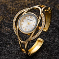Luxury Steel Women’s Quartz Bangle Watch with Bracelet MALAYEL