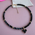 Vintage Zircon Heart Pendant Necklace MALAYEL