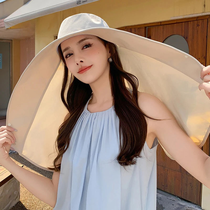 Women’s Full Face Sun Protection Hat – Outdoor Summer Sunshade & Neck Cover MALAYEL
