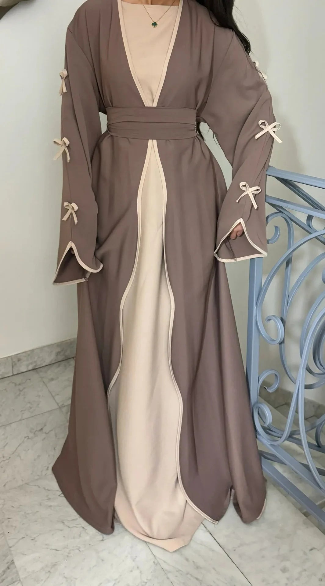 Women’s Bow Sleeve Kimono Abaya MALAYEL