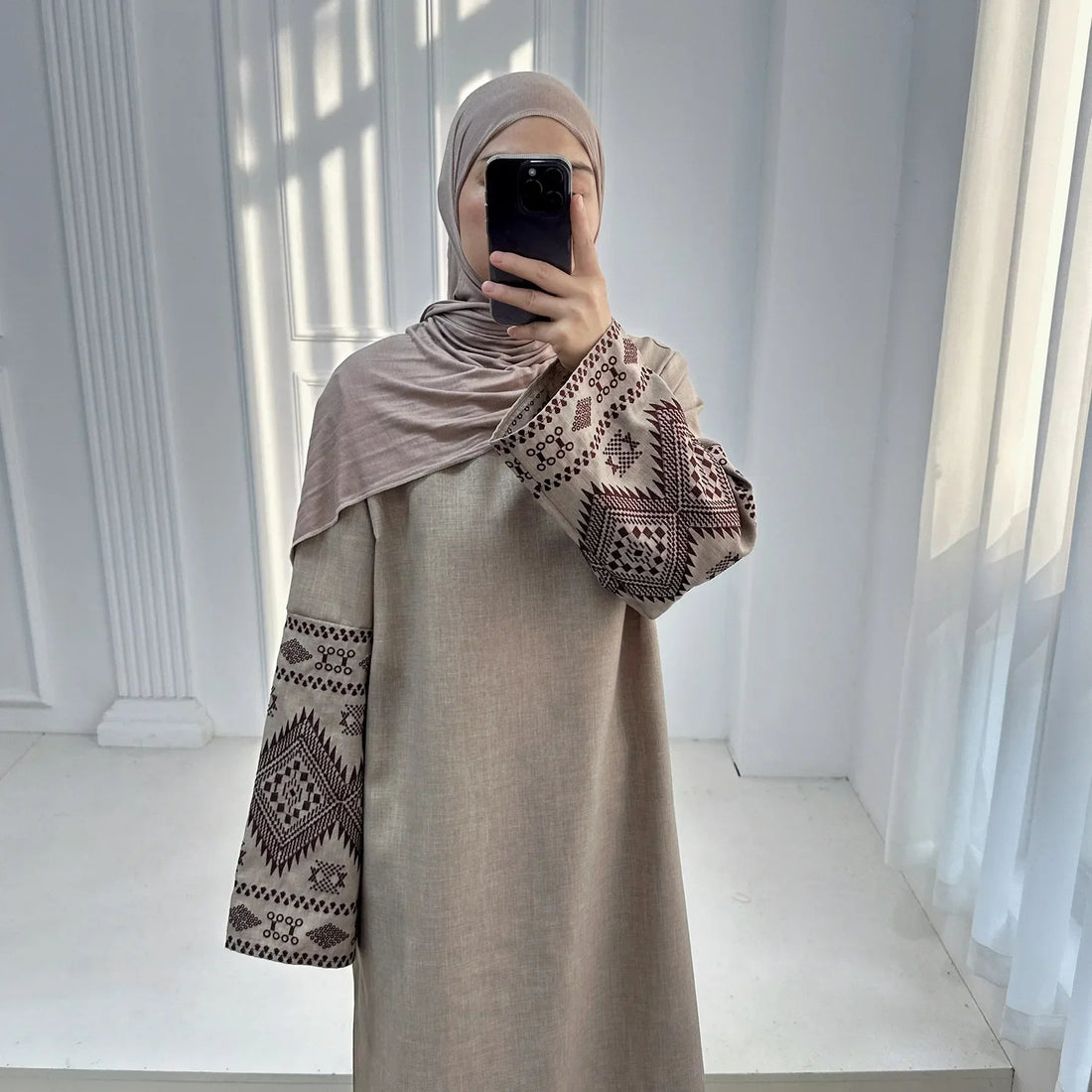 Luxury Embroidery Cuff Abaya for Women - Dubai, Turkish, African, Islamic Styles MALAYEL