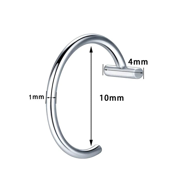 Fake Stainless Steel Nose Ring Hoop MALAYEL