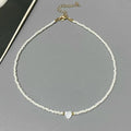 Colorful Shell Heart Choker Necklace MALAYEL