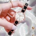 Women’s Luxury Retro Diamond-Infused Waterproof Steel Watch MALAYEL