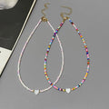 Colorful Shell Heart Choker Necklace MALAYEL