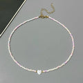 Colorful Shell Heart Choker Necklace MALAYEL