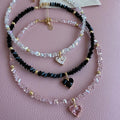 Vintage Zircon Heart Pendant Necklace MALAYEL