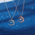 Moonstone Star Sun Moon Pendant Necklace MALAYEL