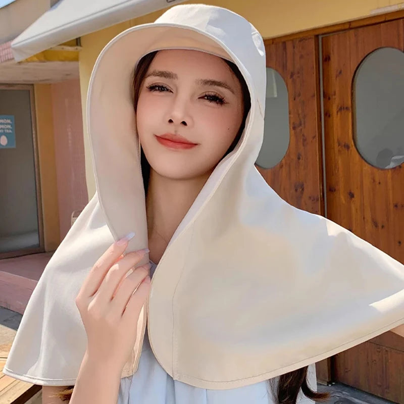 Women’s Full Face Sun Protection Hat – Outdoor Summer Sunshade & Neck Cover MALAYEL
