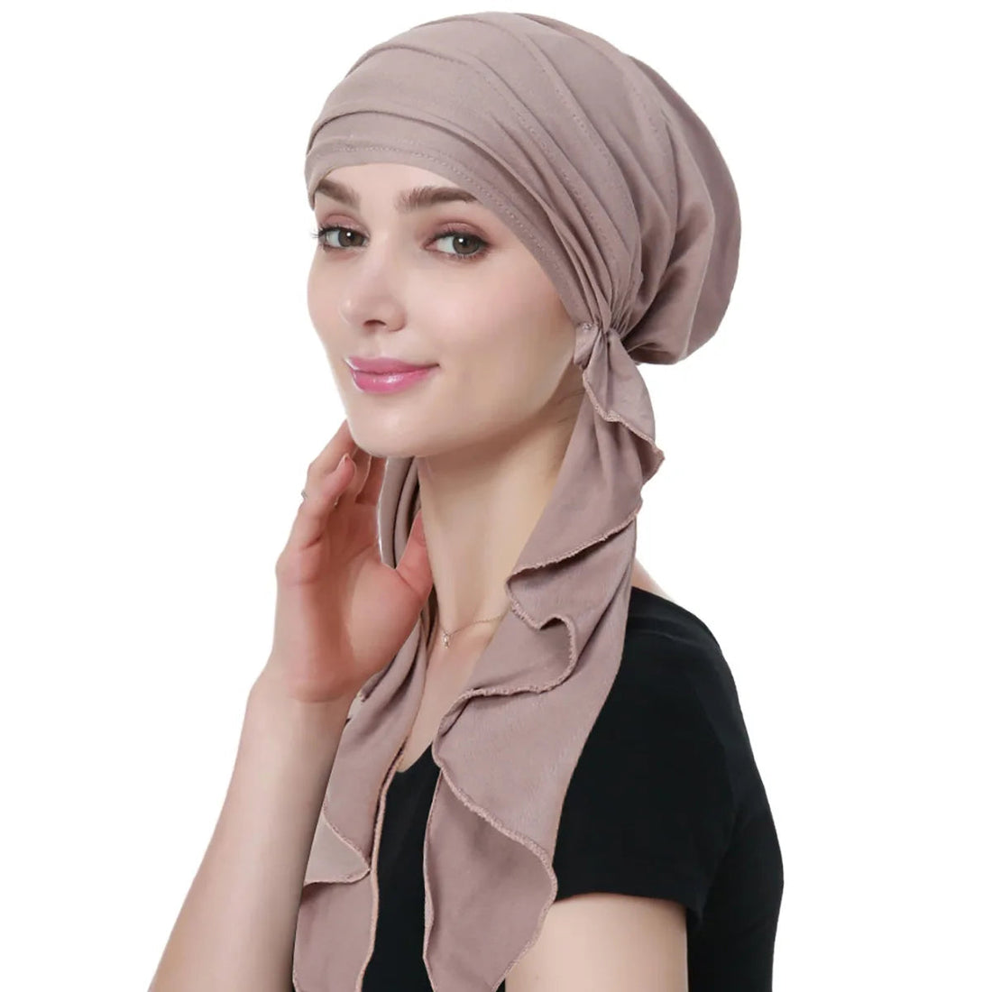 Stylish Solid Color Crinkle Hijab for Women MALAYEL