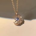Moonstone Star Sun Moon Pendant Necklace MALAYEL