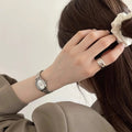 Elegant Oval Green Dial Stainless Steel Ladies Watch – Luxury Quartz Gift MALAYEL