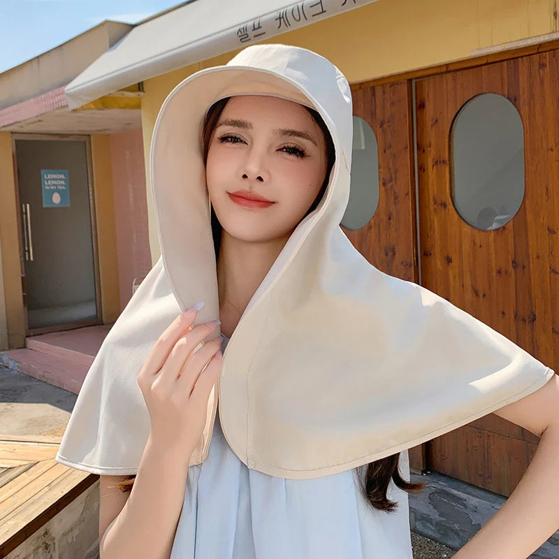 Women’s Full Face Sun Protection Hat – Outdoor Summer Sunshade & Neck Cover MALAYEL