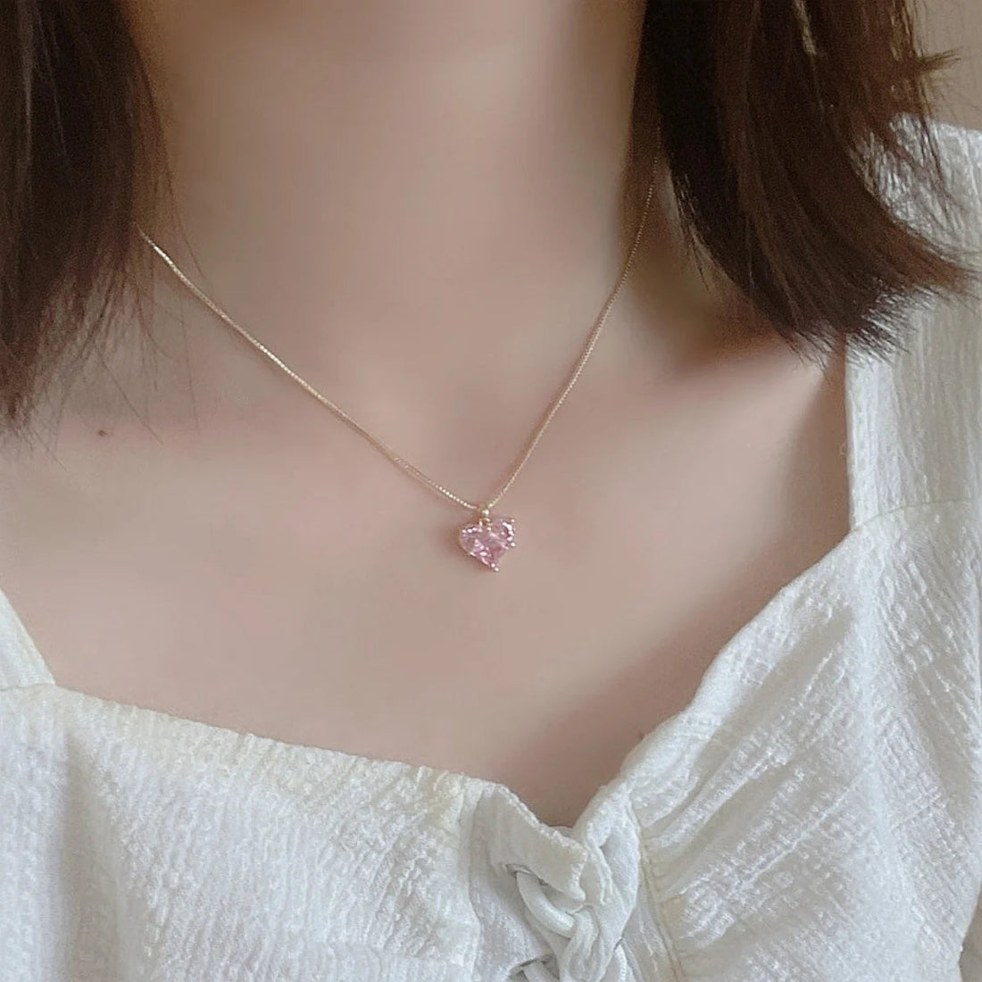 Y2K Heart-Shaped Jewelry Set MALAYEL