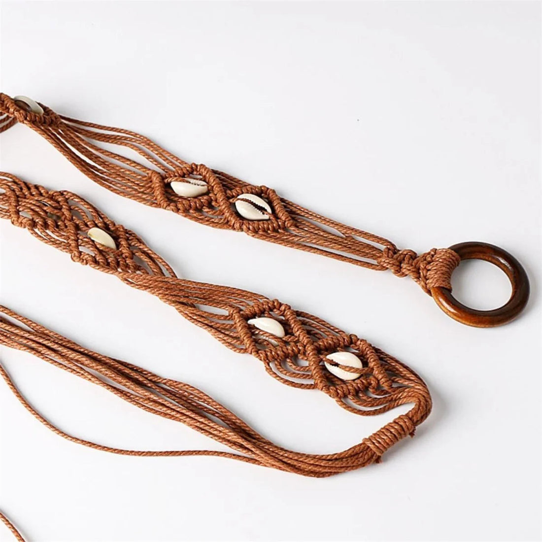 Vintage Round Buckle Braided Wide Belt MALAYEL