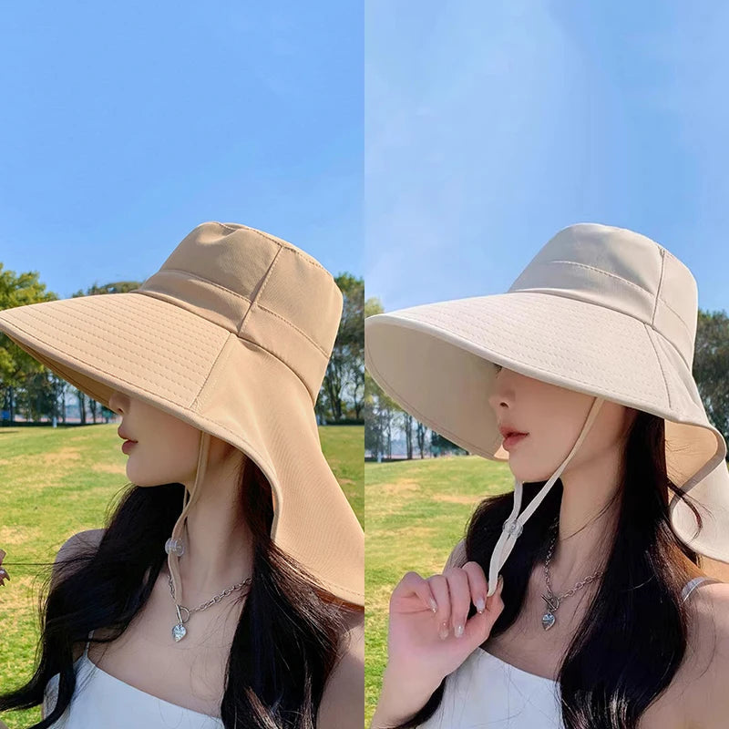 Women’s Full Face Sun Protection Hat – Outdoor Summer Sunshade & Neck Cover MALAYEL