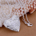 Sterling Silver Photo Frame Pendant Necklace , Women’s Fashion Jewelry MALAYEL