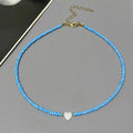 Colorful Shell Heart Choker Necklace MALAYEL