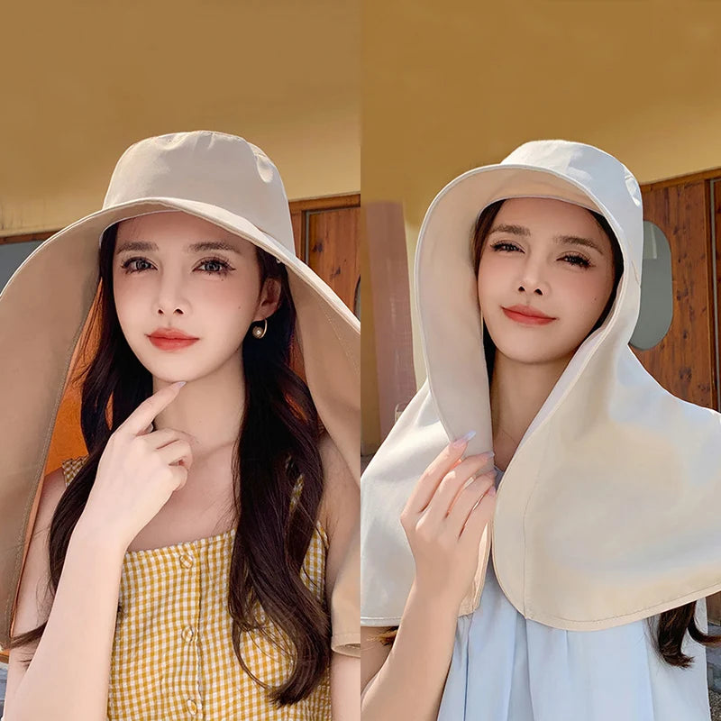 Women’s Full Face Sun Protection Hat – Outdoor Summer Sunshade & Neck Cover MALAYEL